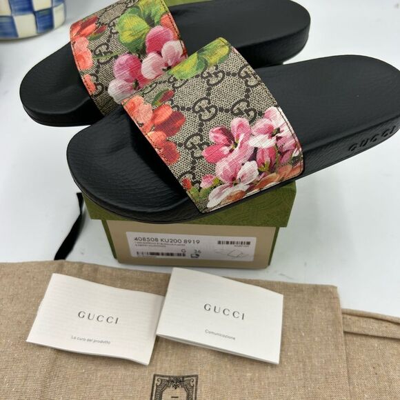 Women's Gucci GG bloom pool slides size 36 made in - Picture 3 of 7